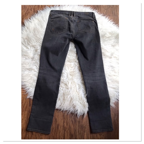 Kut From The Kloth Catherine Boyfriend Jeans Dark Gray Black Distressed Size 4 - Picture 6 of 10